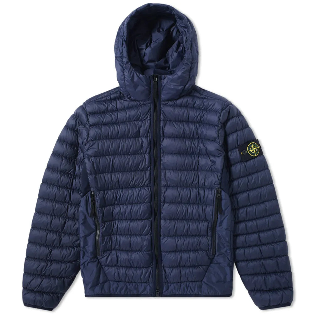 SI Garment Dyed Micro Yarn Hooded Down Jacket NAVY
