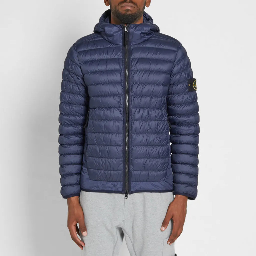 SI Garment Dyed Micro Yarn Hooded Down Jacket NAVY