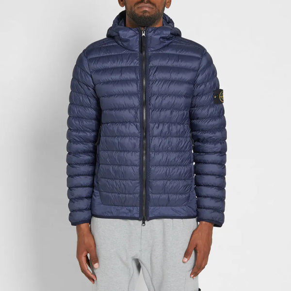SI Garment Dyed Micro Yarn Hooded Down Jacket NAVY