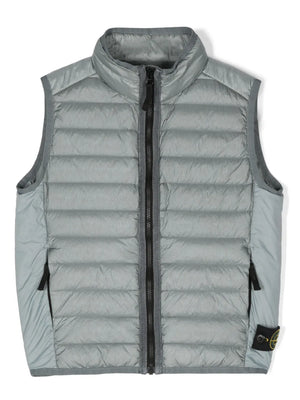 SI Gray Garment Dyed Micro Yarn Down Packable Gilet