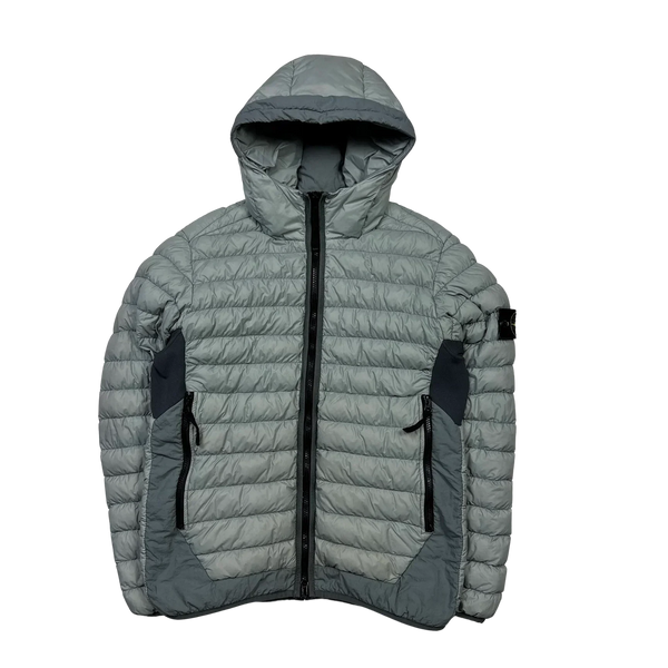 SI Garment Dyed Micro Yarn Hooded Down Jacket GRAY