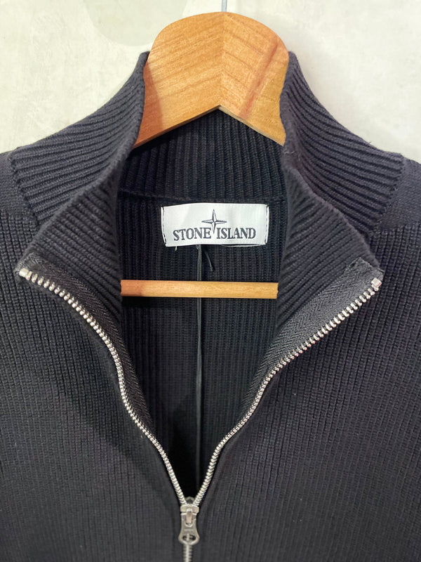 SI Ribbed Zip Up Cotton Black