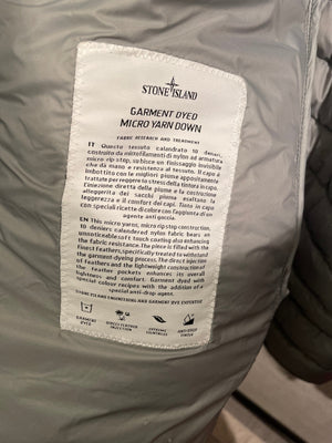 SI Garment Dyed Micro Yarn Hooded Down Jacket GRAY