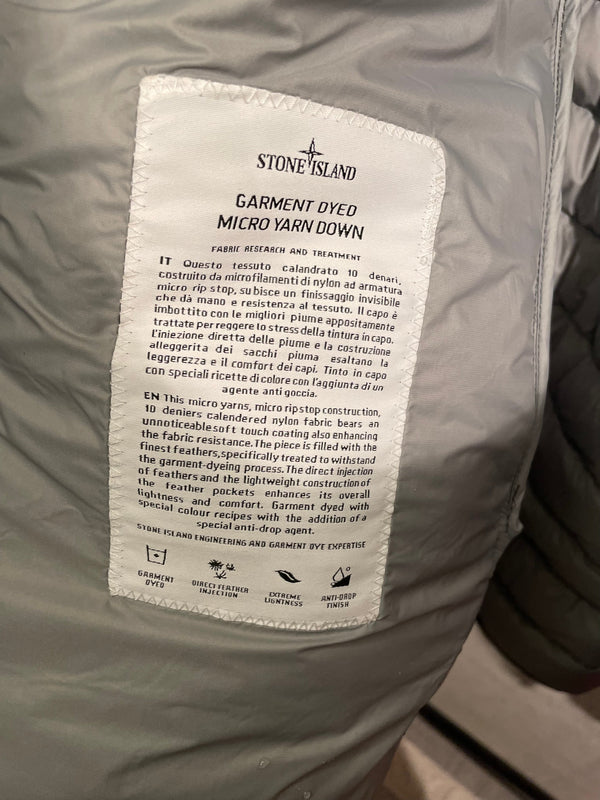SI Garment Dyed Micro Yarn Hooded Down Jacket GRAY